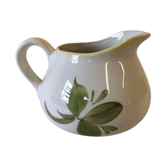 Secla Pottery Pitcher Hand Painted Portugal Ceramic Flowers Squat Wide Mouth - Picture 4 of 10